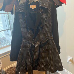 Michael Kors Plaid Wool Coat